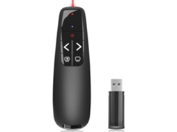 Comando de Apresentações ZRUXE Usb Wireless Presenter Remote Control para Powerpoint/google Slides Ideal para Escritório e Ensino Preto