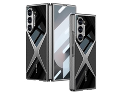Capa Para Celular Gkk Supersonic Speed ​​shockproof Com Revestimento Eletroplástico Em Couro Para Samsung Galaxy Z Fold6