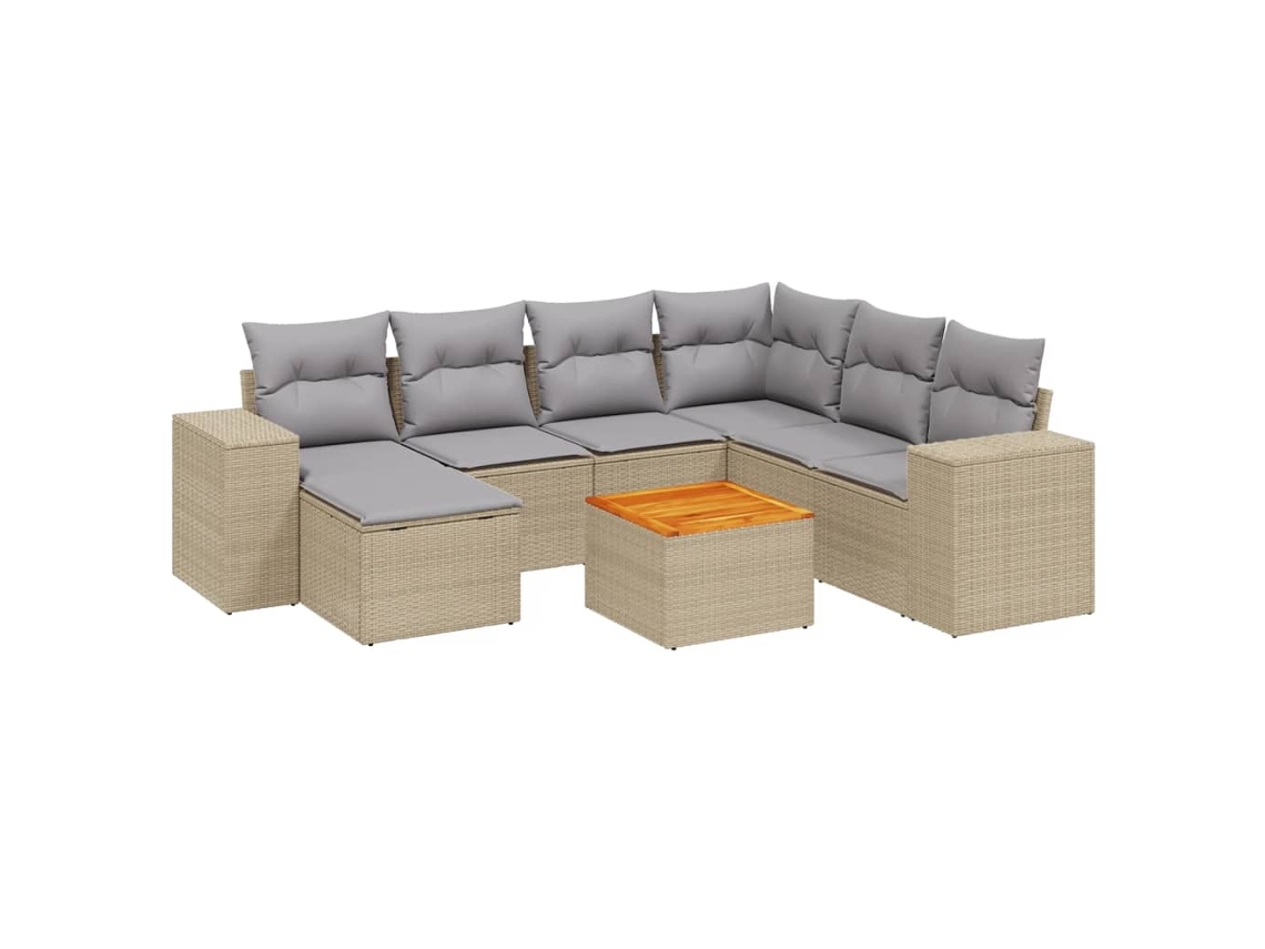 Garden Sofa Set, Garden Sofa Sets Vidaxl Bege Rattan / Vime (n/a)