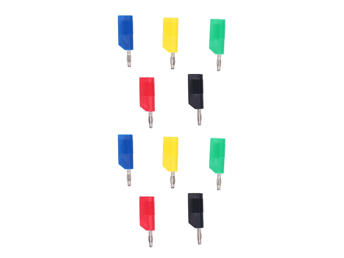 10 Peças Plugs De Banana 4mm Latão Níquelado Conectores Cabo Alto-falante Acessórios
