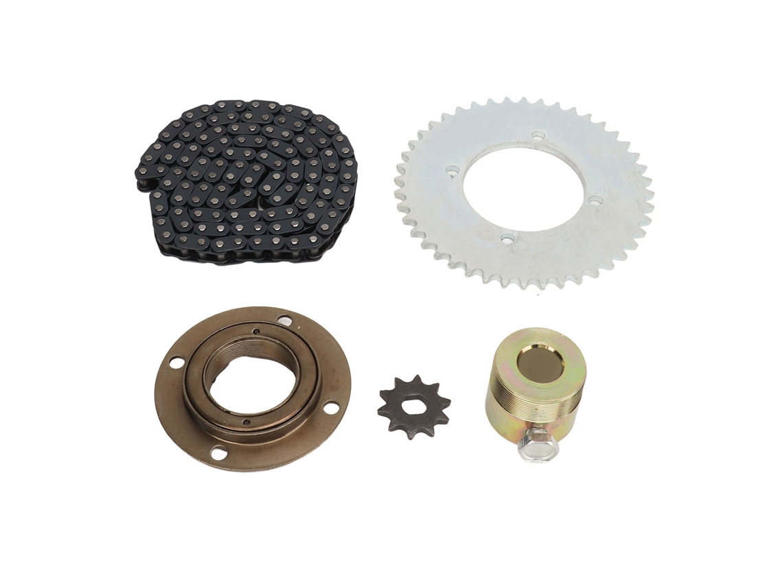 Vlrla-kit De Piñón Y Cadena T8f Para Moto Mini Scooter: Piñón 10t 44d, Cadena 116 Eslabones, Volante Y Conector De Acero