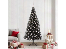Vidaxl Árvore De Natal Preto 210 Cm Pvc