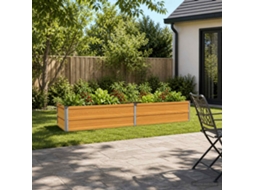 Vidaxl Cama De Jardim Elevada Natural 160 X 40 X 24 Cm