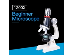 Kit De Microscópio Stem Para Crianças Com 1200x Lupa Led E Estojo Portátil