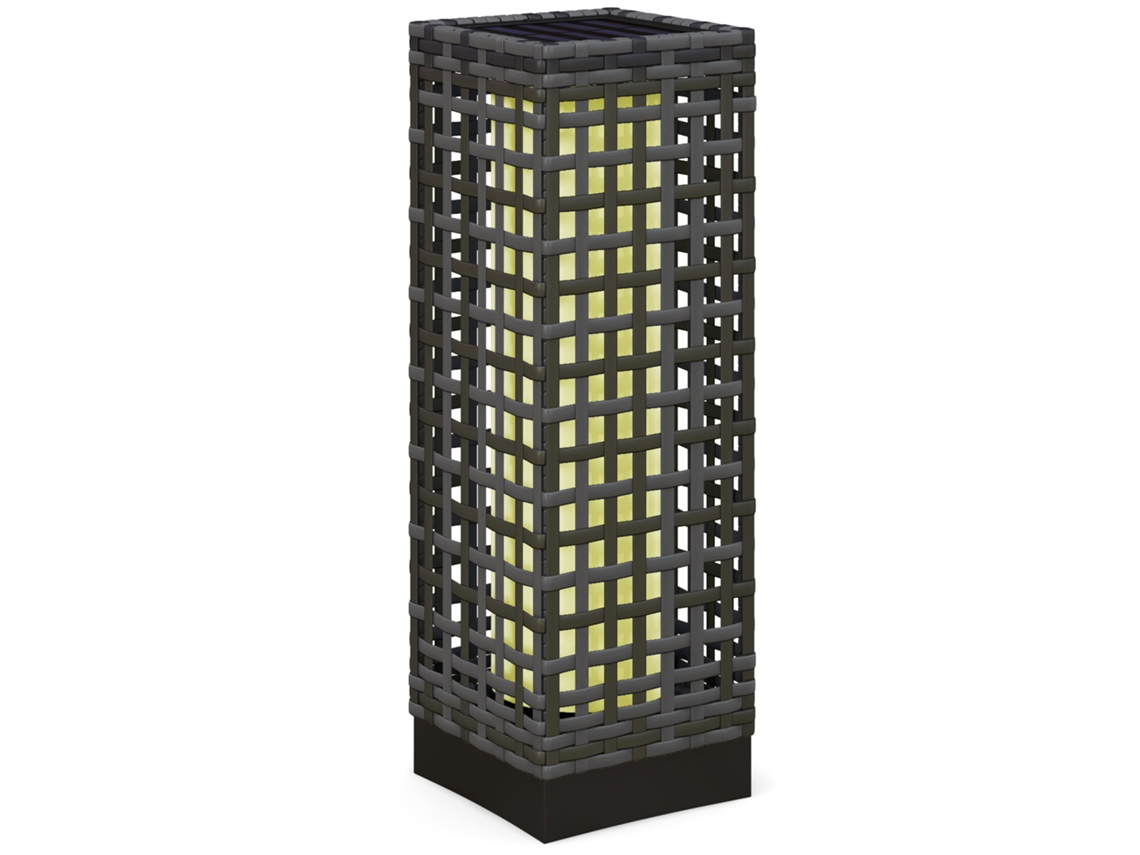 Luminária Solar Vime Caminho Ip44 Sensor Automática Cinza VELTRIX