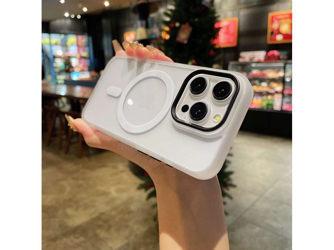 Capa Transparente Dourada Com Proteção Magnética Para Iphone 17 Air