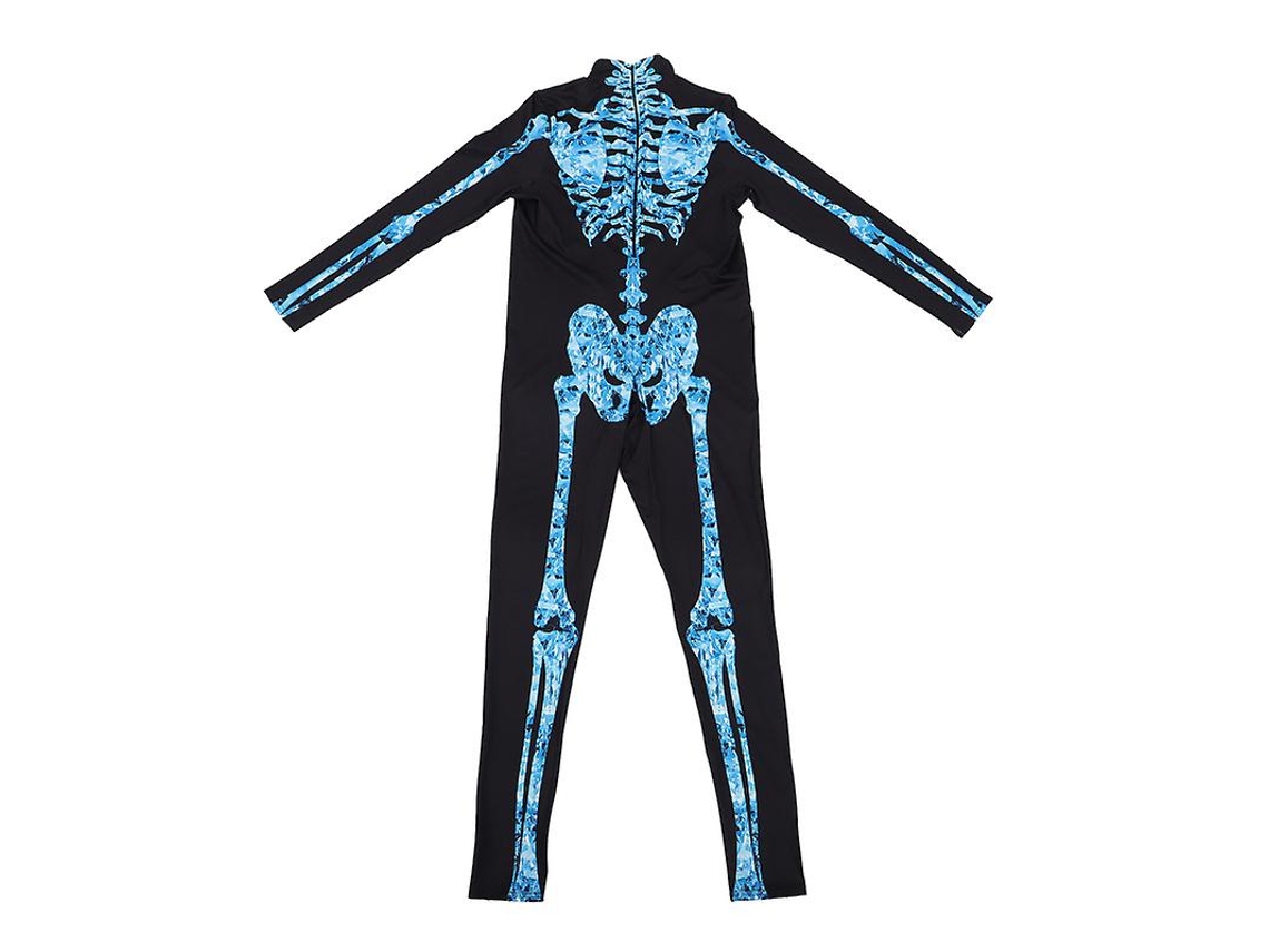 1 Peça Macacão Feminino Esqueleto para Presentes de Halloween ALLINLESS