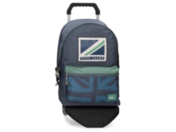 Mochila Escolar Adap. 44cm 2c C/ Carro Pepe Jeans Tom Azul Marinho