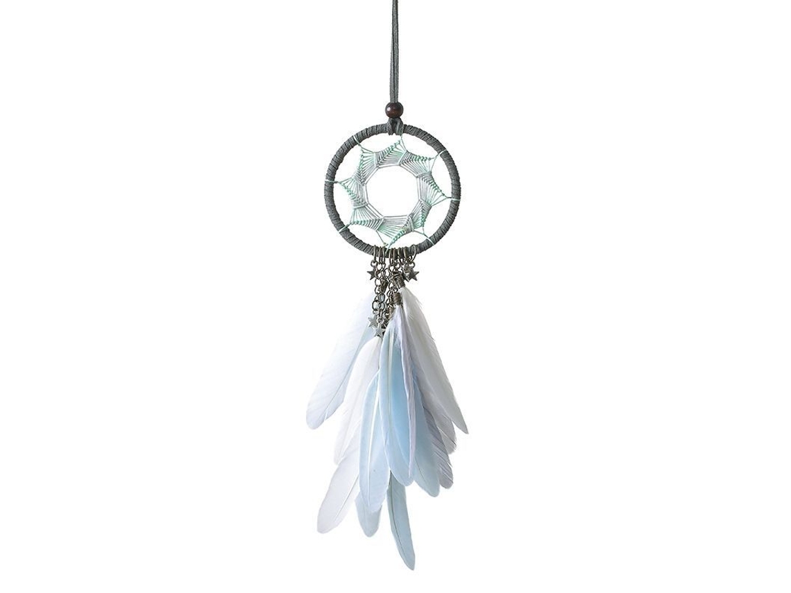 Decoración Pendente Para Espelho Retrovisor De Carro Dream Catcher Manual Com Penas Naturais Pequeno