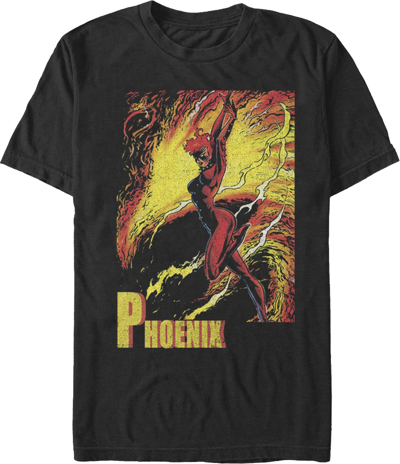 T-Shirt de Homem SUPERHEROMARVEL Phoenix Marvel Comics Algodão (S)