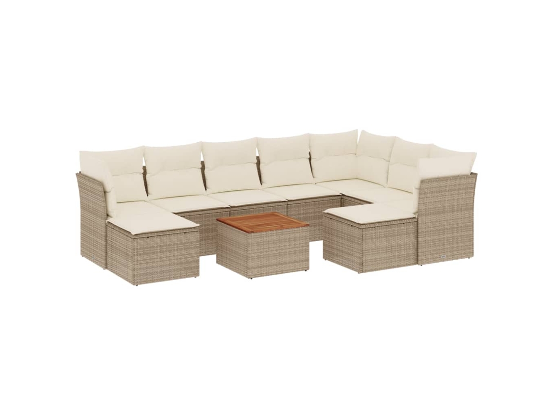 Garden Sofa Set, Garden Sofa Sets Vidaxl Bege Rattan / Vime (n/a)