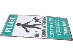 Placa de Aviso Vintage em Ferro, À Deformação e Às Intempéries, com uma Frase Engraçada, Adequada para Uso em Jardins e CHABERLU