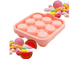 Forma De Gelo Rosa Com 9 Cavidades, Própria Para Alimentos.