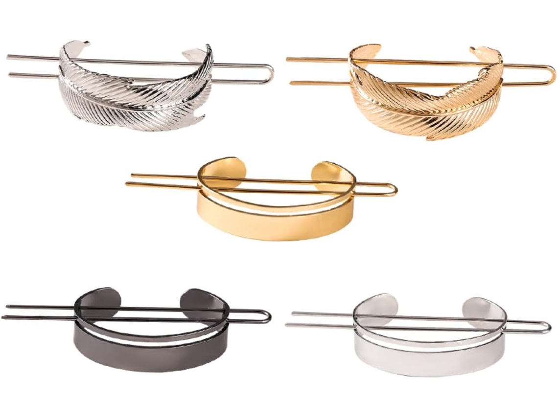 Conjunto De 5 Delicados Grampos De Cabelo, Tiara Decorativa, Acessório Para Cabelo Feminino.