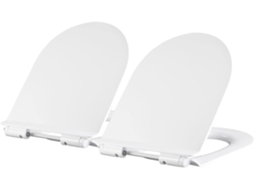 Assento Sanitário Conjunto De 2 Assentos Sanitários Planos, Em Formato De D, Com Mecanismo De Fecha Gokoco
