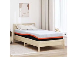 Vidaxl Colchão Branco E Cinza 100 X 200 Cm Tecido Jacquard