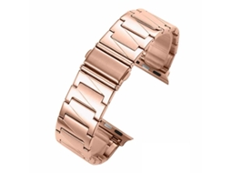 Bracelete para Apple Watch 42/41/40/38mm Aço Inoxidável Escalonado Ouro Rosa XIAOMOYU