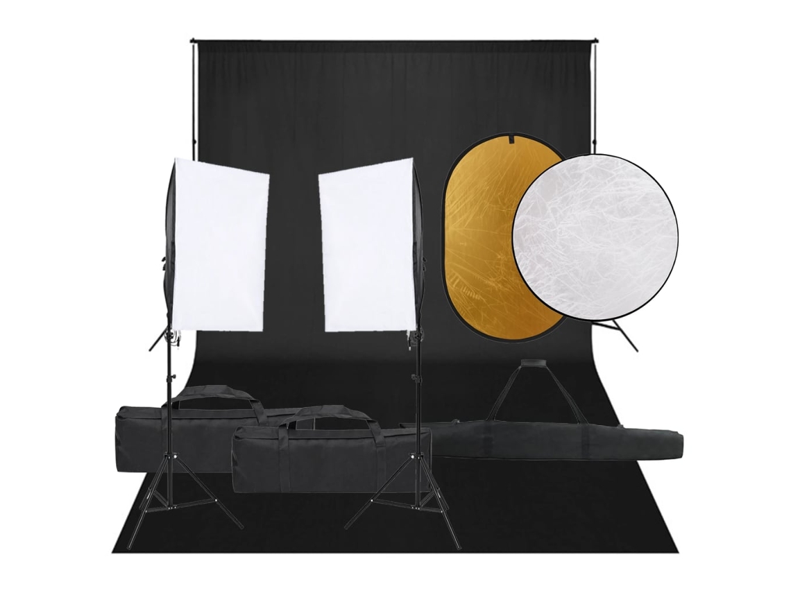Photo Studio Kit, Photo Studio Kits Vidaxl Preto Aço (n/a)