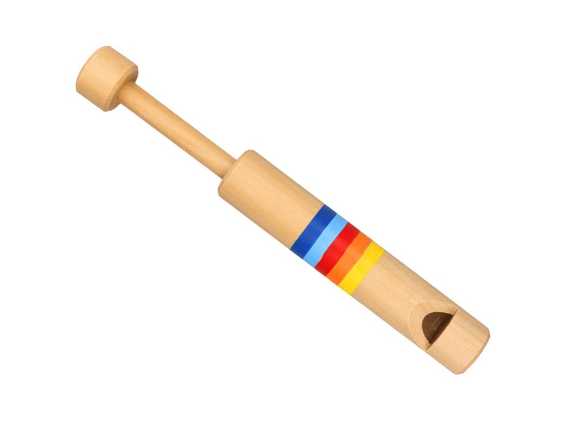 Mali Madeira Apito para Crianças Flauta Pull Push Brinquedo Educativo de Aprendizagem Musical
