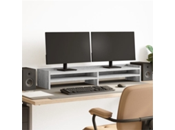 Vidaxl Suporte Monitor 100x24x16 Cm Derivados Madeira Cinzento Sonoma