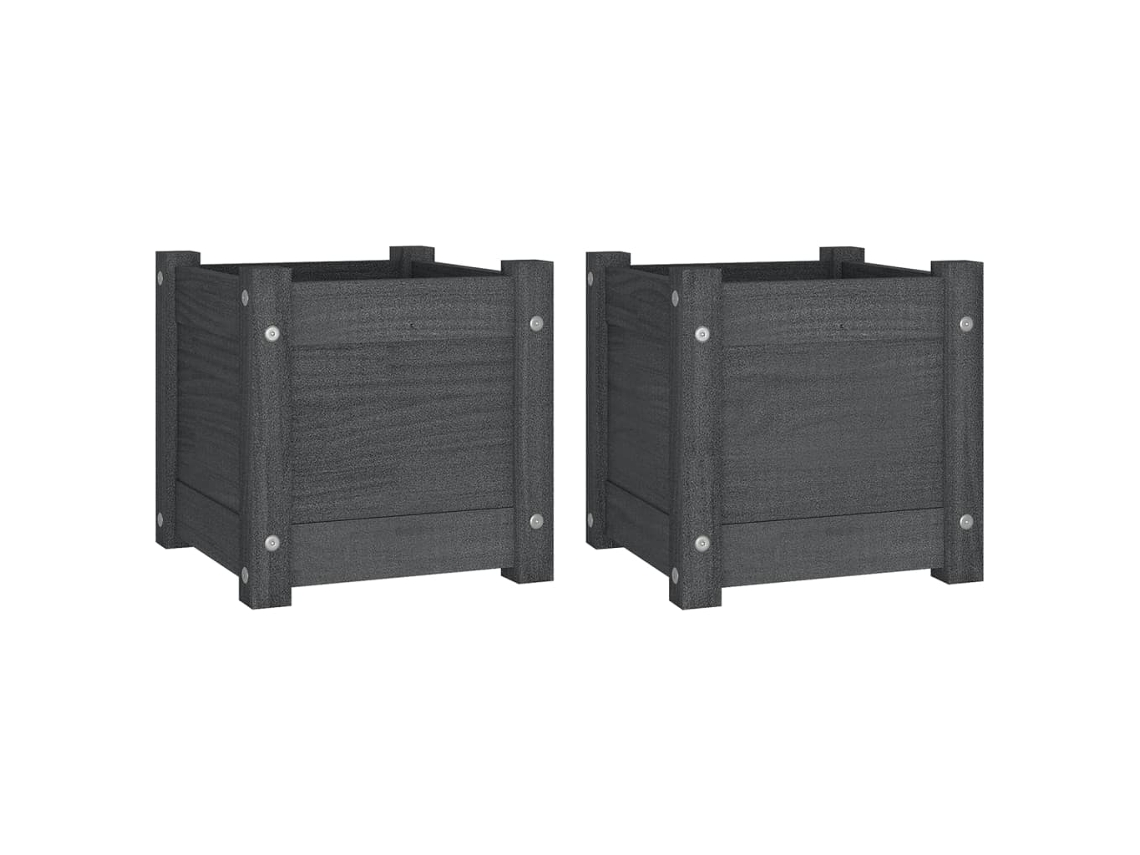 Planter, Planters Vidaxl Cinzeto Madeira De Pinho (n/a)