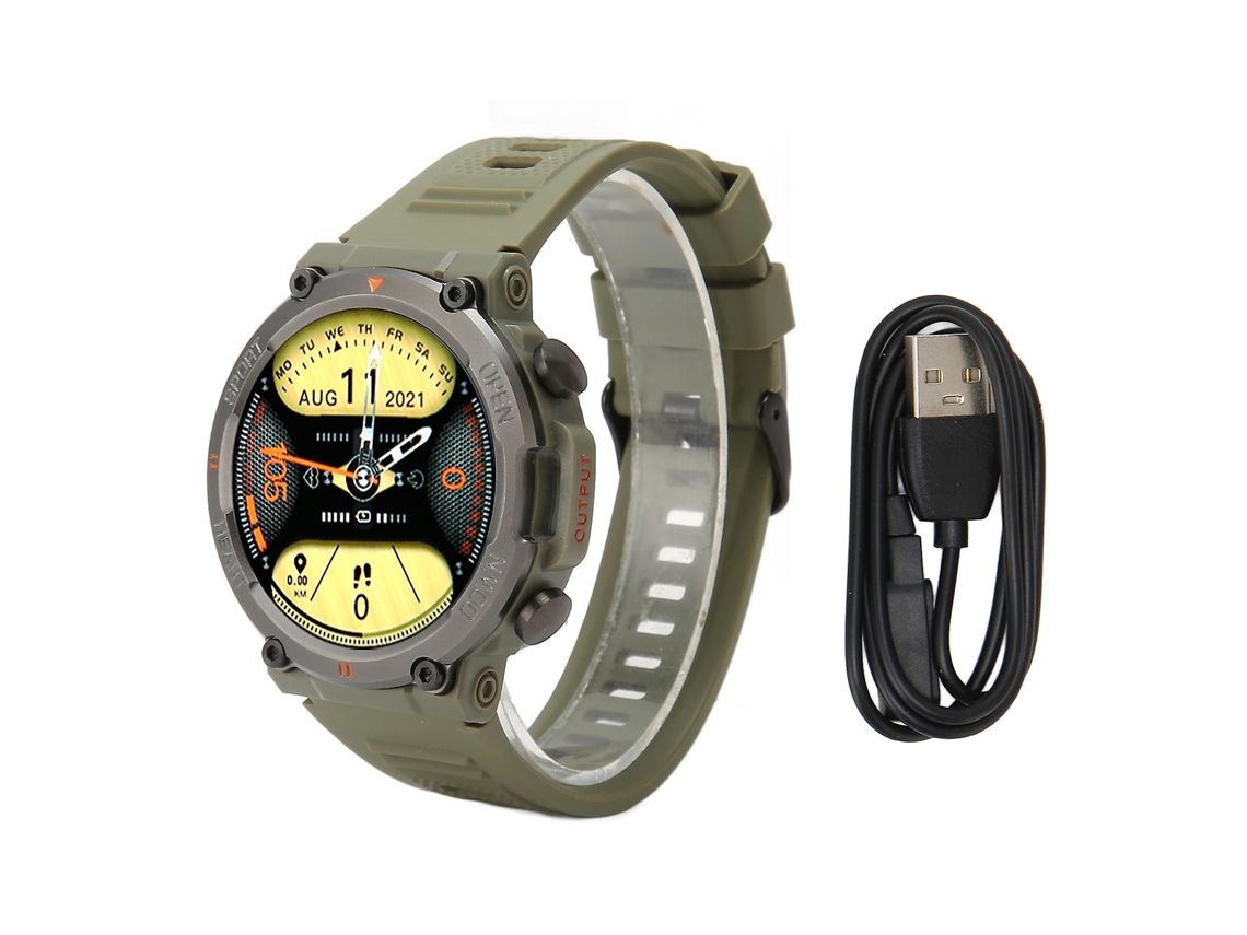 Relógio inteligente Bluetooth à prova d'água para homens para atender chamadas, esportes e condicionamento físico, smartwatch para telefone, bicicleta elétrica Green Ly
