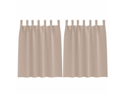 Maison Exclusive - Cortinas Blackout Com Argolas 2 Pcs Cinzento-acastanhado
