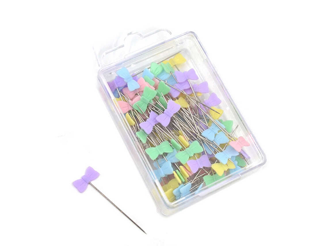 100 Alfinetes de Patchwork, Alfinetes Blomknappshuvud, Ferramenta de Quilting Diy S AQUAFORGE