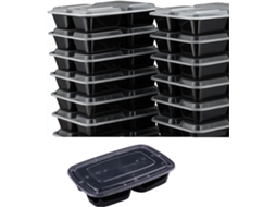Recipientes de Preparação de Comidas com Compartimentos Plástico Livre de Bpa 25 Pacotes
