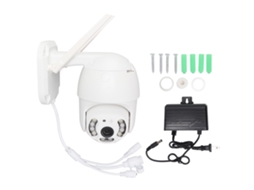 Câmera de segurança sem fio externa 3mp ip66 rotação 360 graus com duas luzes monitor remoto S/MARCA