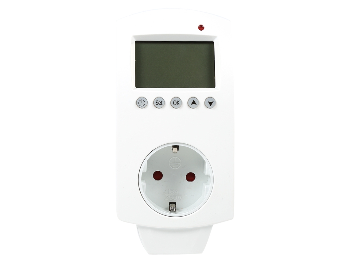 Termostato Programável Tipo Tomada Laxiscreed Com Controlo Digital De Temperatura Para União Europeia