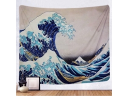 Rebe tapiz de Parede The Great Wave Off Kanagawa Mandala Decoração de Arte Natural Suave e Durável Poliéster