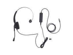Fone De Ouvido Mono Cancelamento De Ruído Usb C/3.5mm Preto