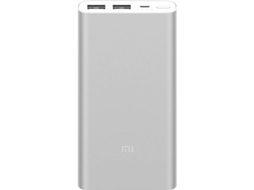 Powerbank XIAOMI MI 2S (10000mAh - 2 USB - MicroUSB - Prateado)