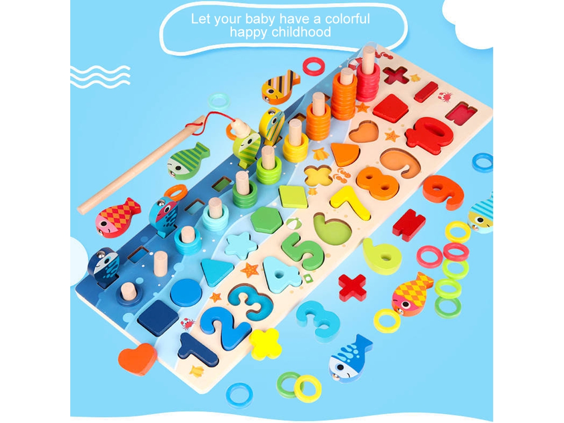 Quebra-cabeça De Números De Madeira Jogo Educativo Aprendizagem Pré-escolar Brinquedo Para Crianças 3-6 Anos