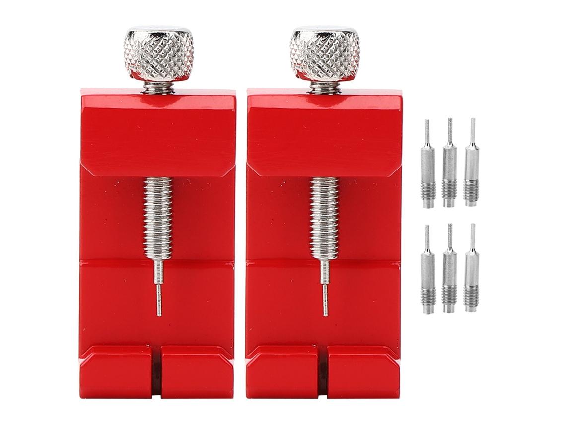 2 Peças De Ferramenta Para Remover Cinta De Relógio Ajustador De Altura Profissional Vermelho