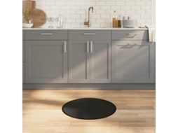 Vidaxl Tapete Redondo 60 Cm Bambu Preto