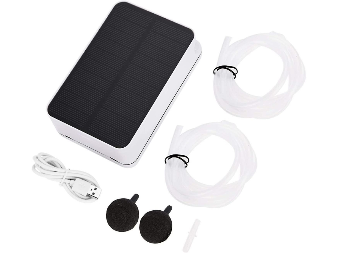 Aerador Solar Impermeável para Piscina e Estanque Emergência Bateria 2200mah Painel Flexível Abs