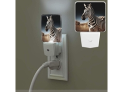Luminária Noturna Zebra Selvagem, Sensor de Escurecimento Automático, Luz Branca, Luminária Noturna Pequena, Luz