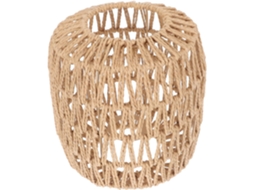 Lanterna Decorativa Suspensa Em Rattan Sintético Trançado Cáqui, Iluminação Interna Para Casa E