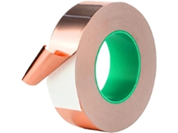 Fita De Folha Cobre Condutora 5m, Isolamento Térmico, Blindagem Autoadesiva, Dupla Face, 25mm 5x, 1 Unidade