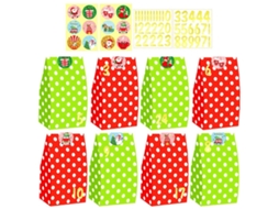 Conjunto De 24 Sacolas De Natal, Sacolas Para Presentes De Natal Nostalgia88