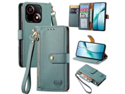 Capa De Couro Para Celular Com Cordão E Zíper Love