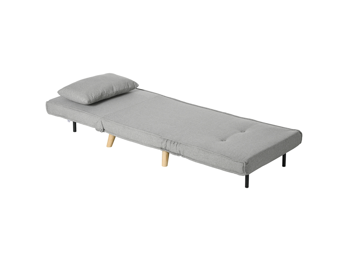 Poltrona Dobrável Estofada Cinza S/MARCA (72x78x79cm)