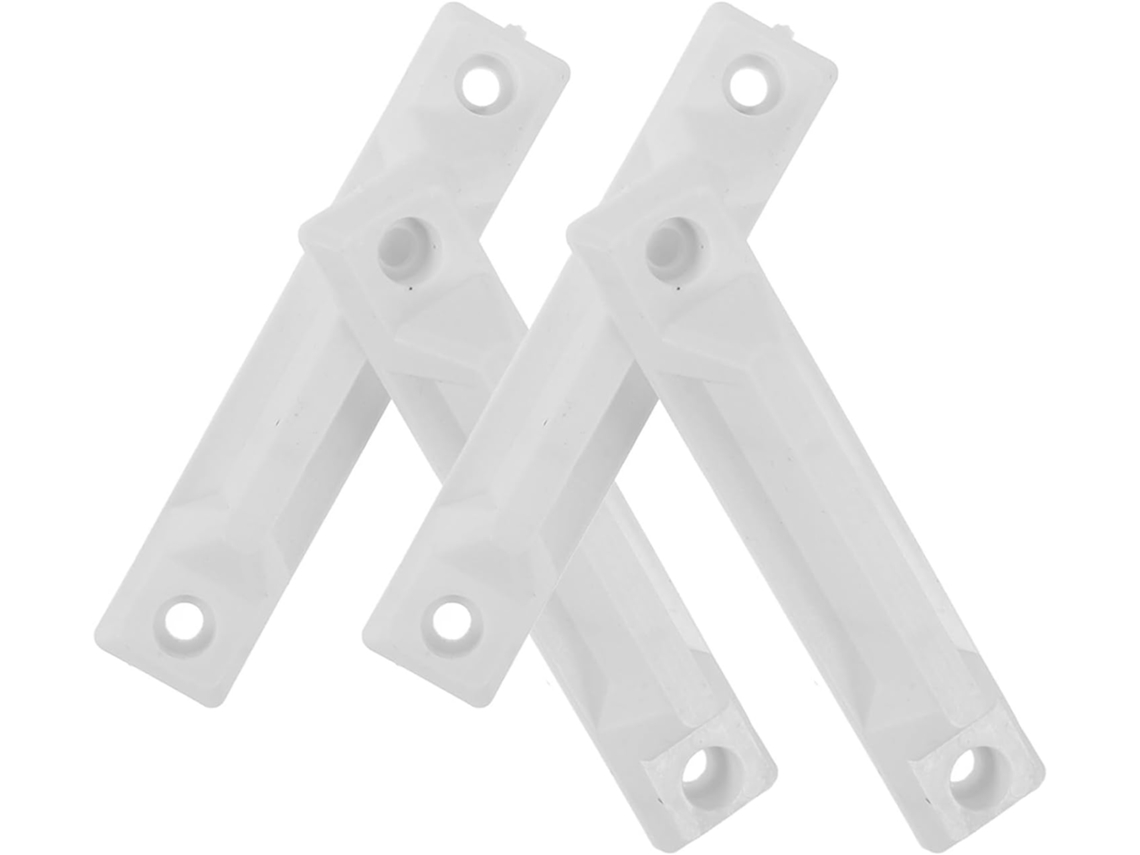 Conjunto De 4 Puxadores Para Janela Deslizante Ipetboom, Em Plástico Branco Espesso, Medindo 9, 5x 2x 1, 8cm 3, 73x 0