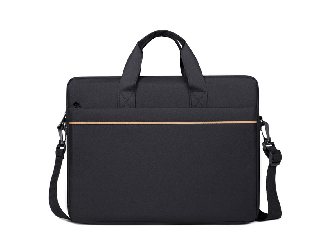 Bolsa Para Computador Portátil 16.1 Polegadas Impermeável Com Interior Macio E Bolso Auxiliar Preto, Com Proteção Acolchoada Elysve