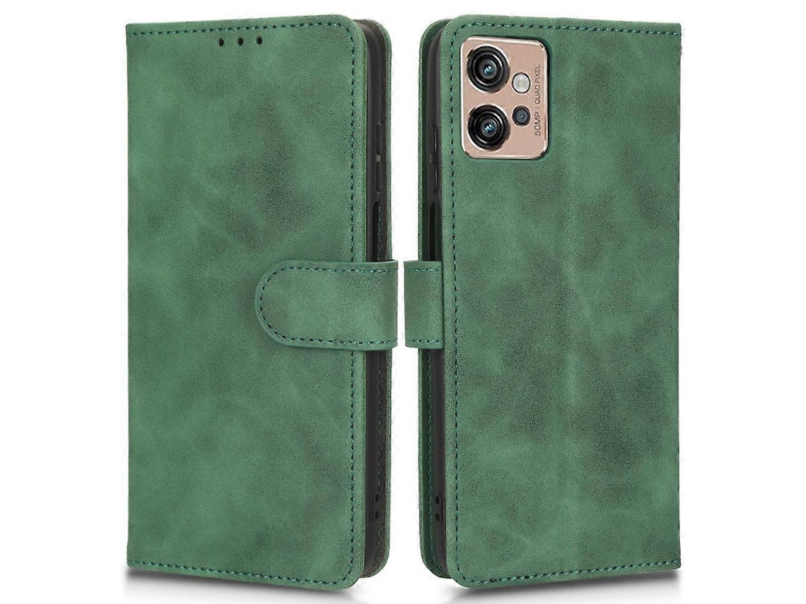 Compre Capa Protetora De Couro Sintético Para Motorola Moto G32 4g Com Suporte E Sensação De Toque, Magnética E Verde