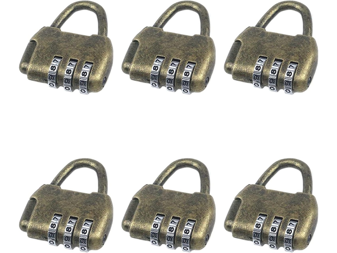 Cadeado, Conjunto De 6 Cadeados Liga Zinco Com Abertura Automática,