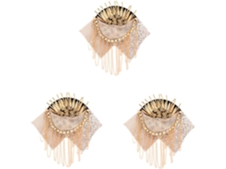 Nuobesty De 3 Dragonas Com Franjas Para Ternos, Acessório De Moda Para Vestuário, Dourado Exclusivo