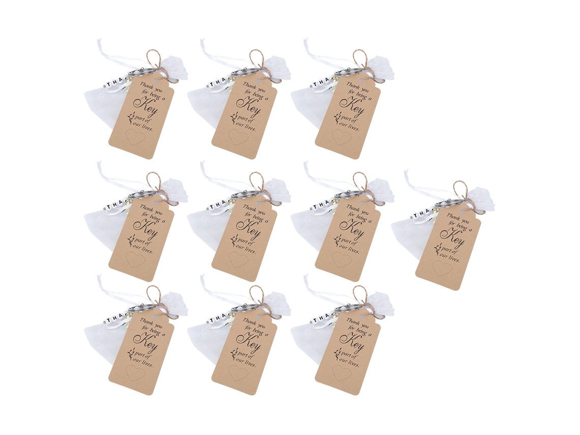 Kit de Llaveros Portátiles 10 Unidades Decoración Regalo Amarelo